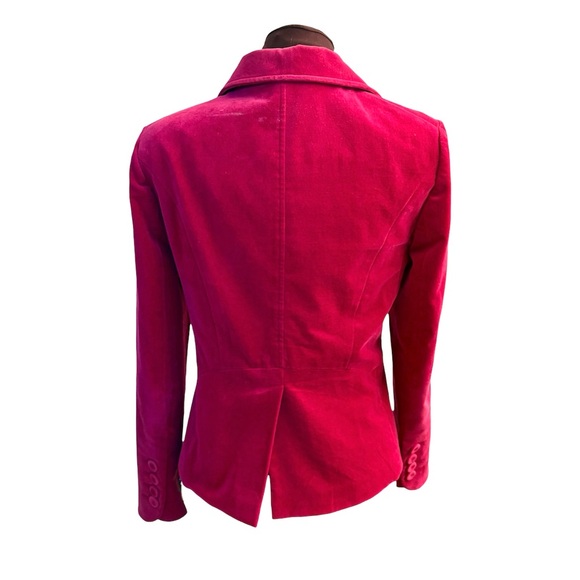 Ann Taylor Petites Fuschia Pink Lined Velvet Jacket 2004, Womens size 4P petite - Picture 4 of 16